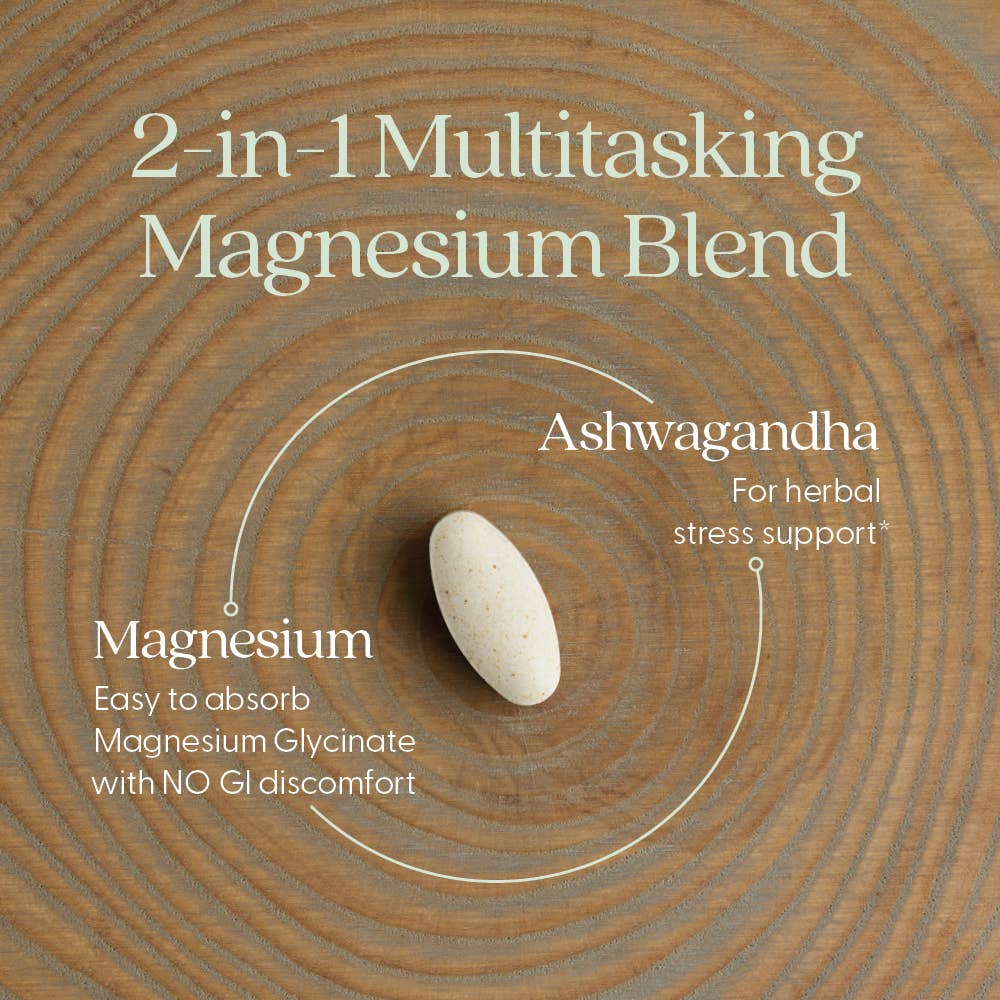 Magnesium & Ashwagandha, Muscle Recovery, Heart & Bone, 30t