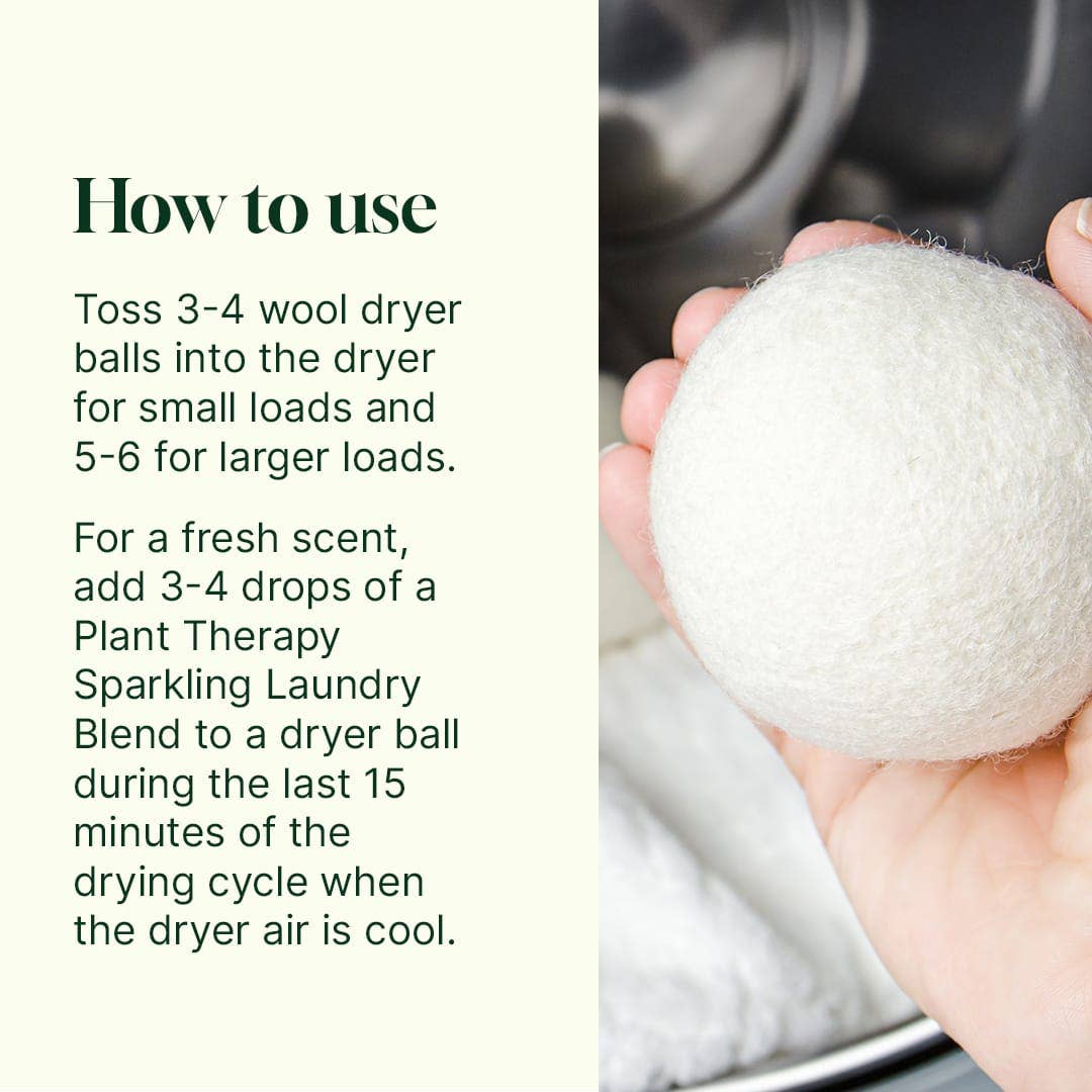 Wool Dryer Balls - 6-Pack
