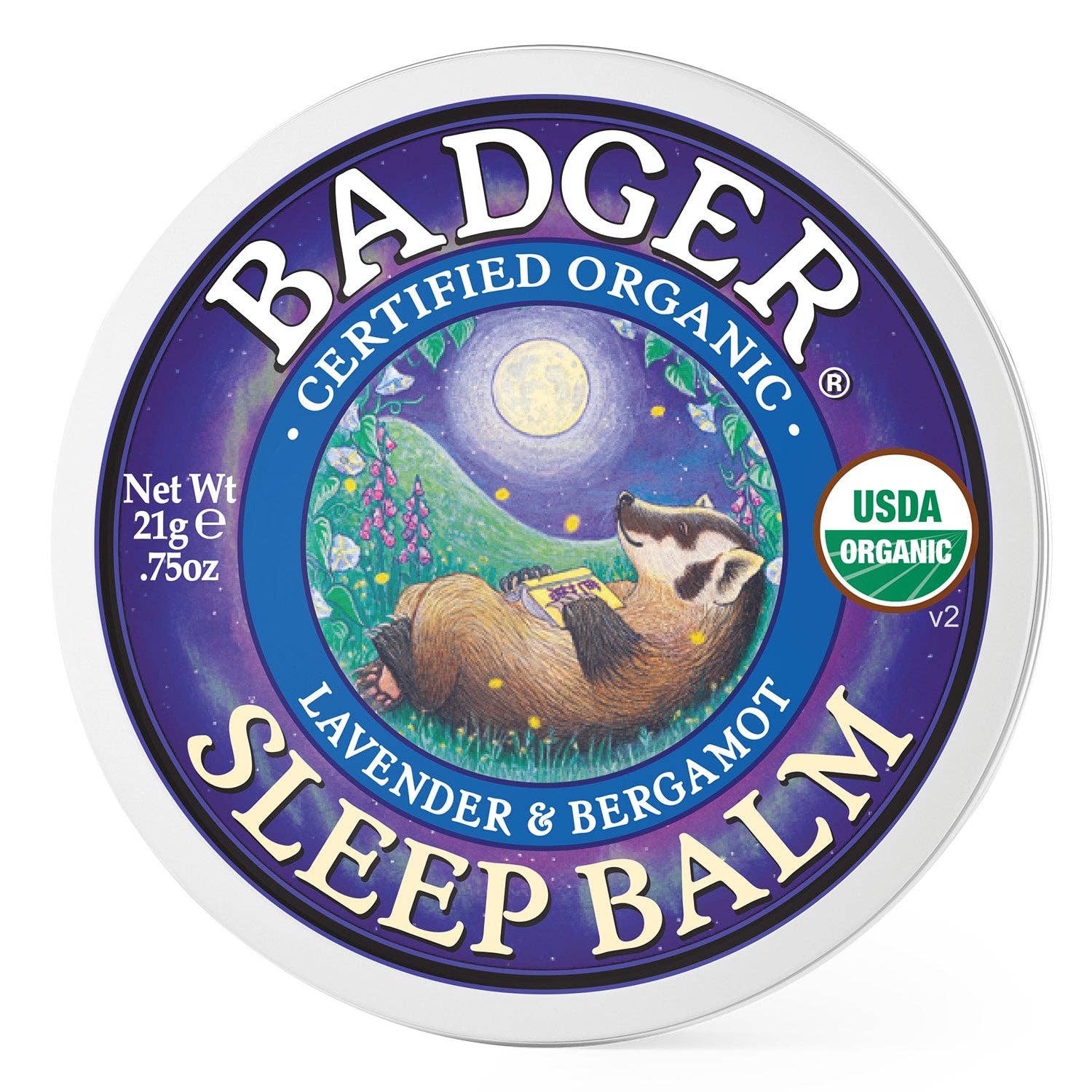 Badger Sleep Balm, Organic Essential Oil Aromatherapy: 0.75 oz Tin