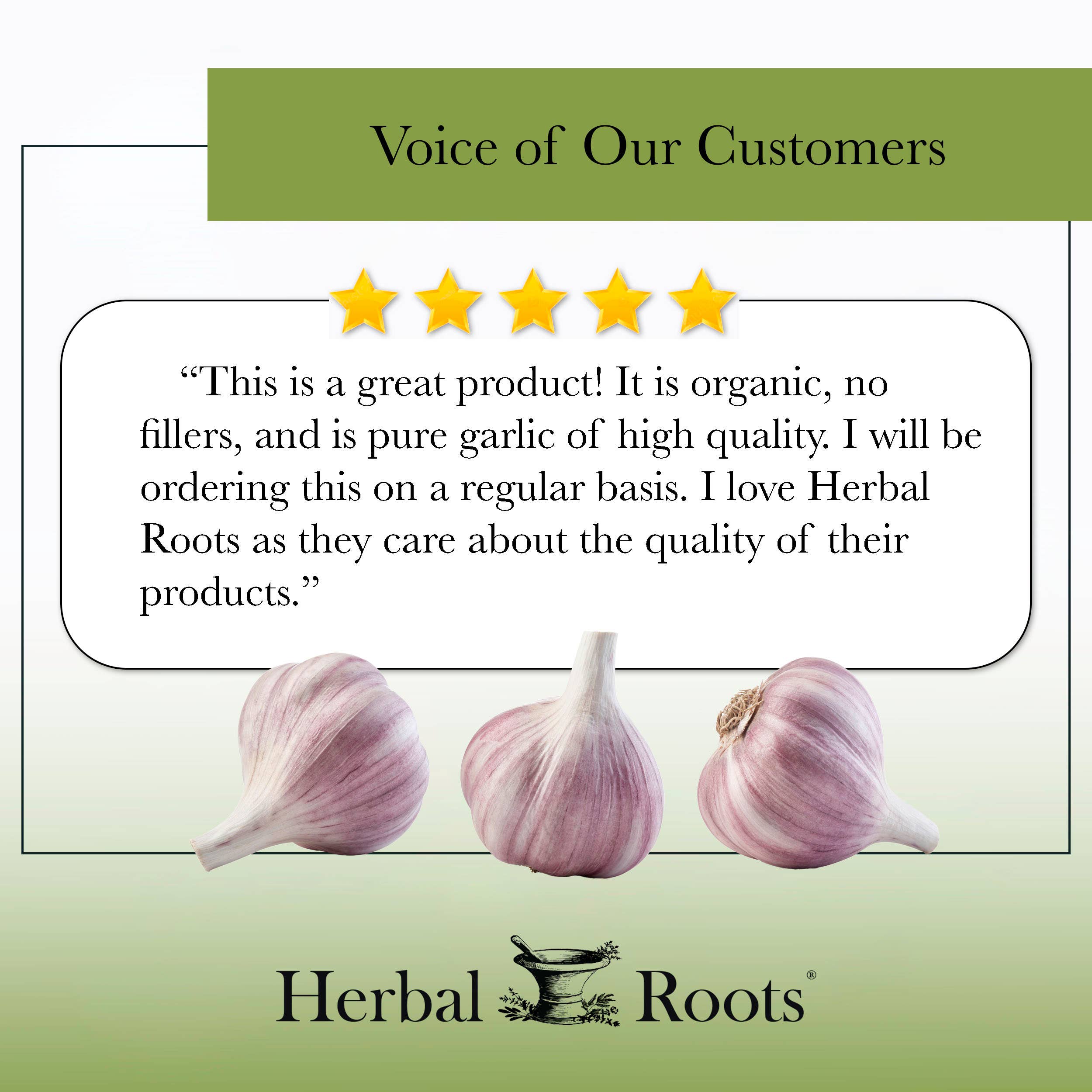 Herbal Roots Organic Whole Bulb Garlic Capsules