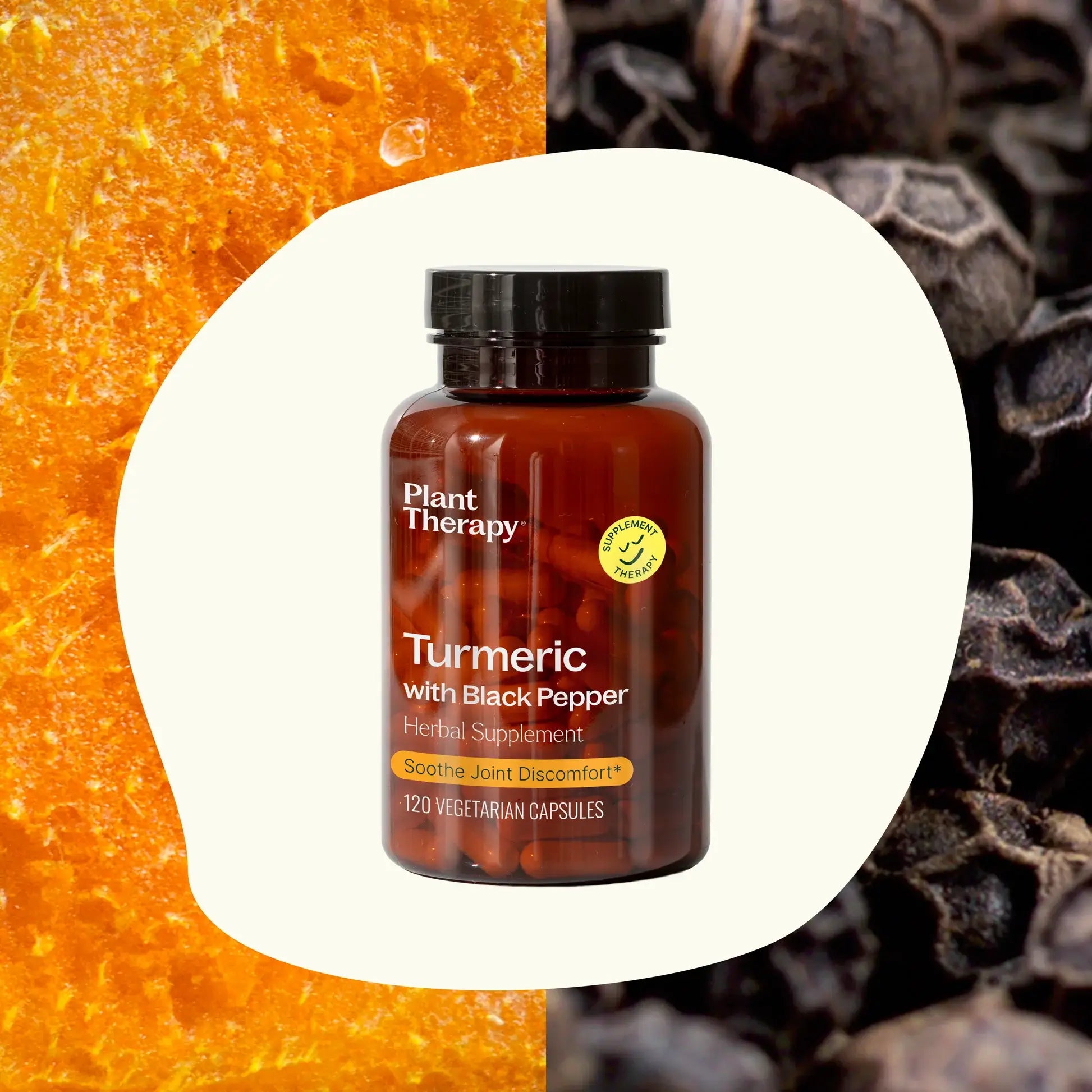 Turmeric With Black Pepper Herbal Supplement 120 Capsules