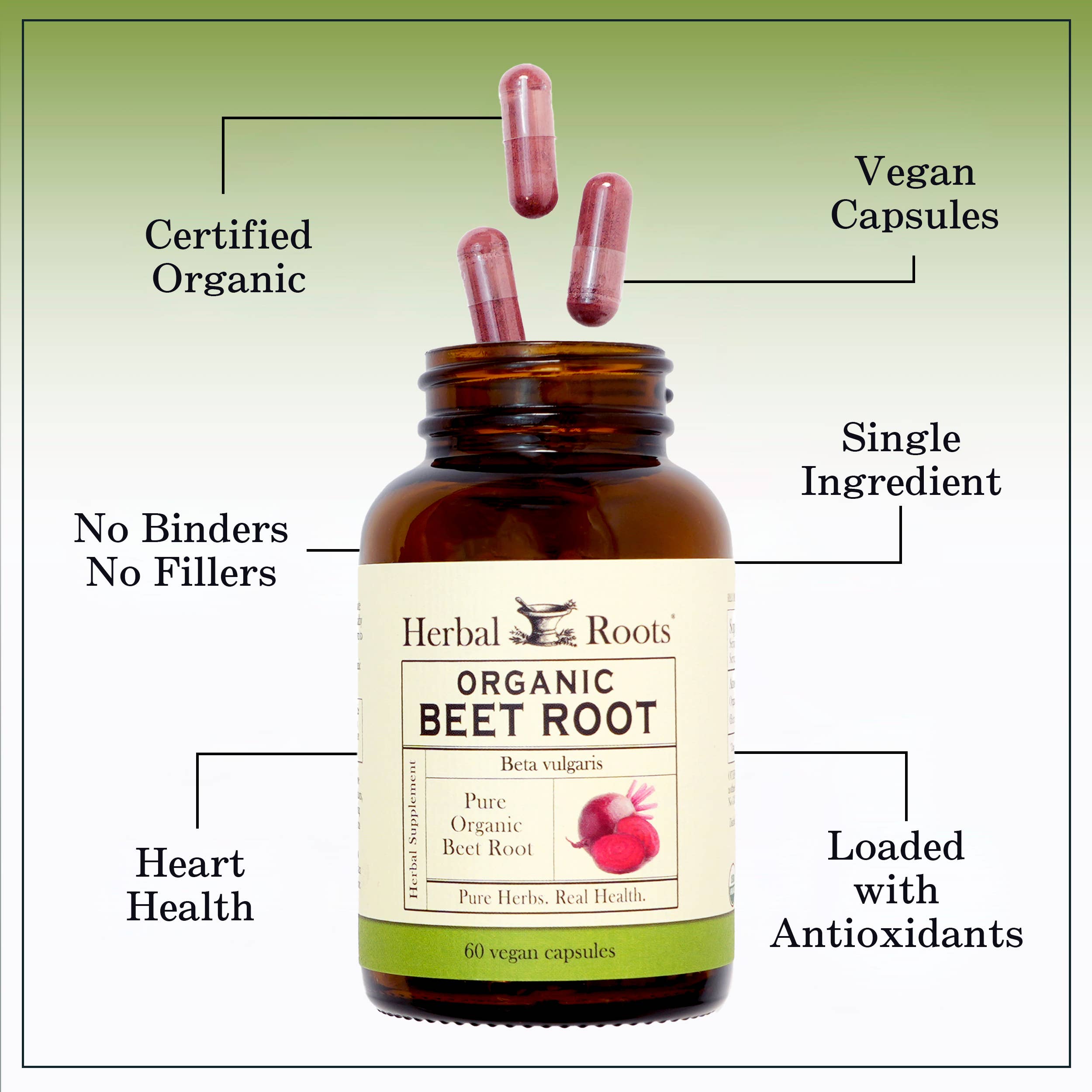Herbal Roots Organic Beet Root Capsules