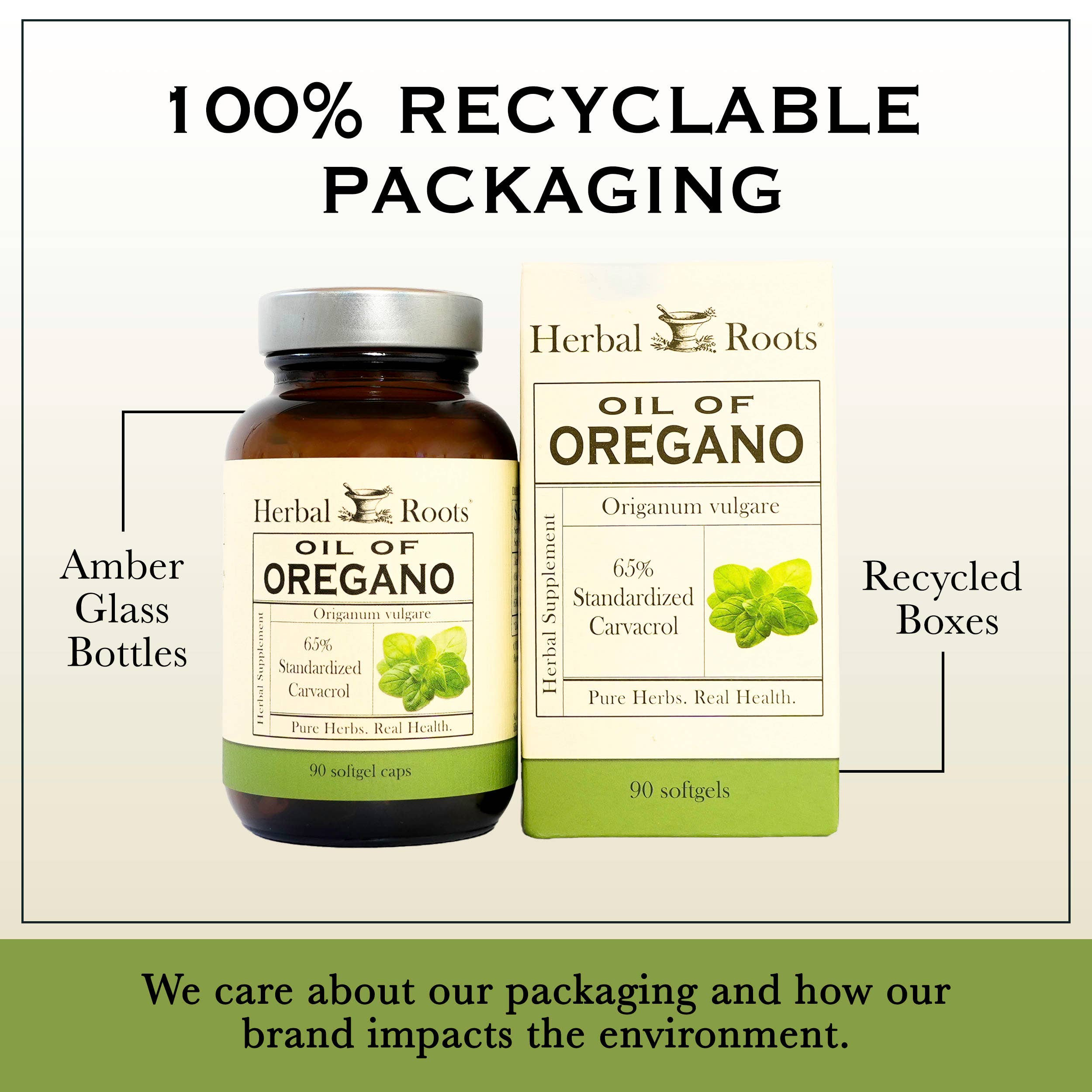 Herbal Roots Oil of Oregano Capsules