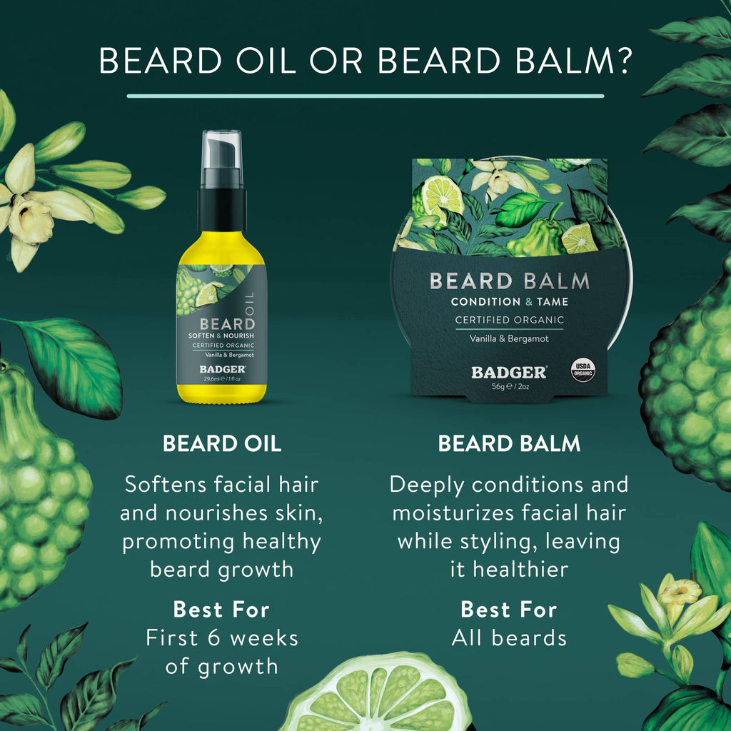 Beard Balm, Organic Facial Hair Styling Balm: 2 oz Tin