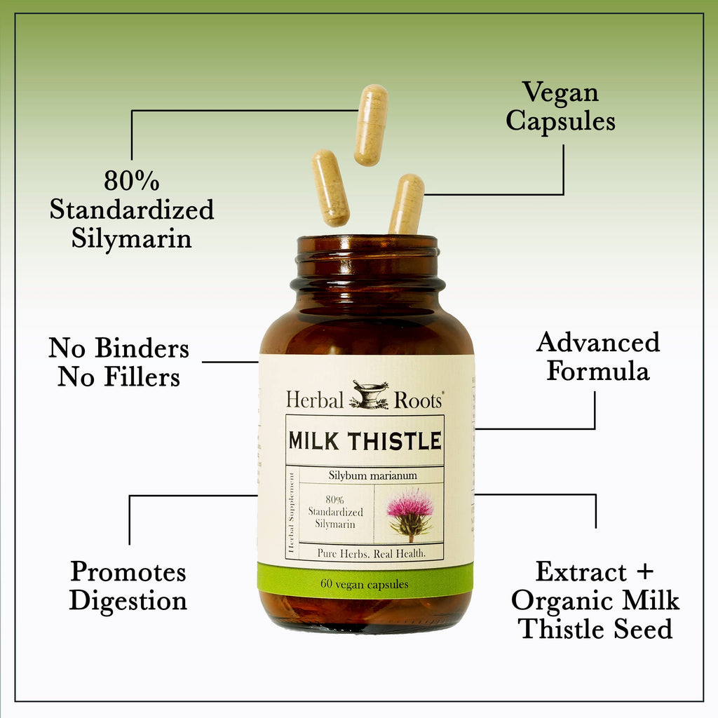 Herbal Roots Organic Milk Thistle Capsules