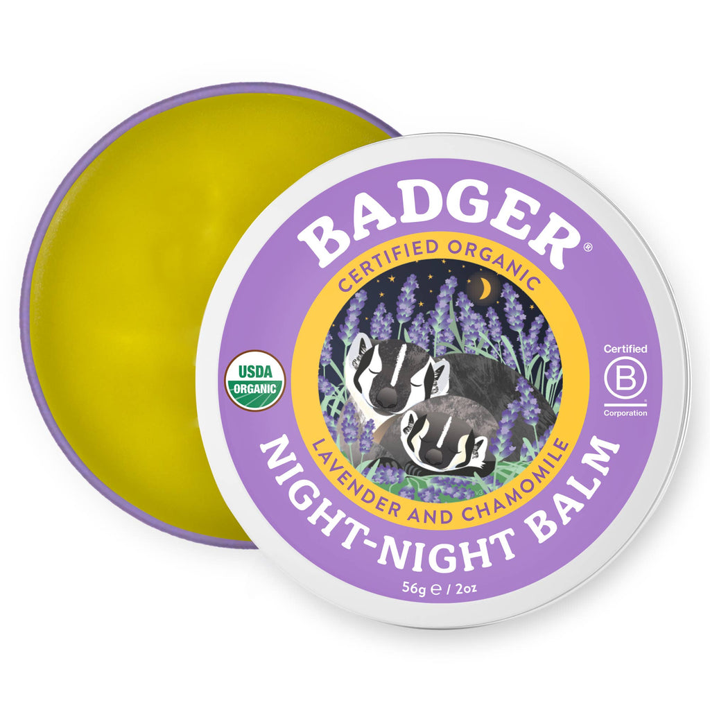 Badger Night-Night Balm, Organic Aromatherapy for Kids: 2 oz Tin