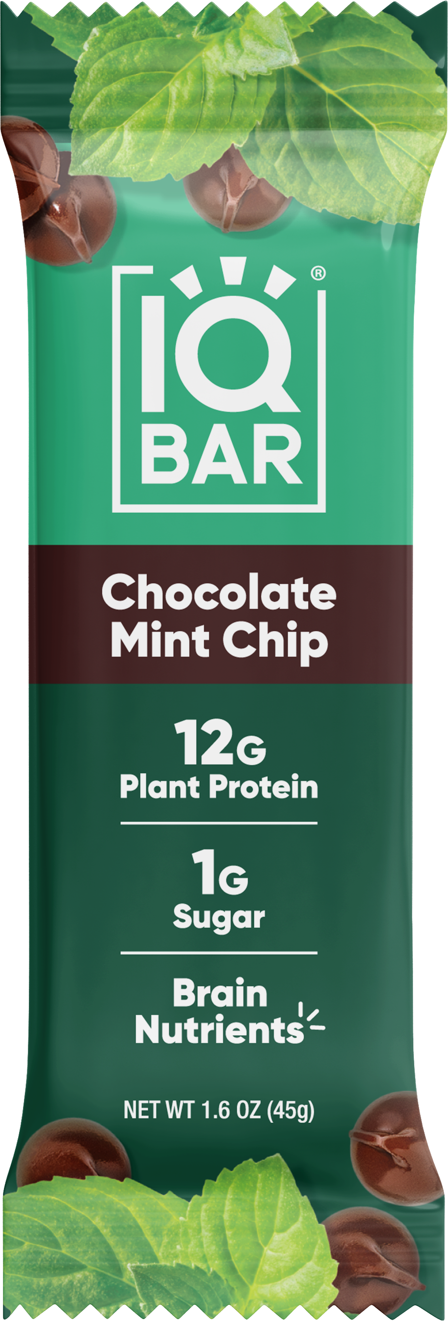 IQBAR Chocolate Mint Chip | Brain + Body Keto Protein Bars