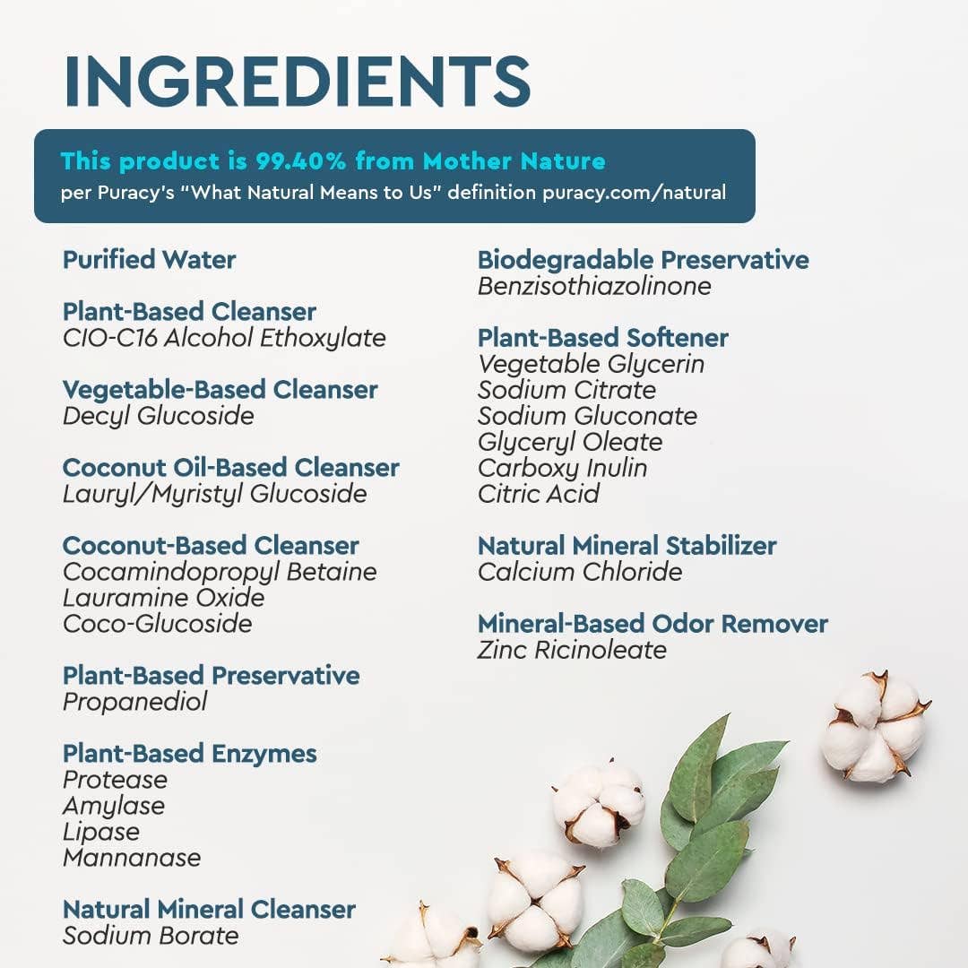 Puracy Natural Laundry Detergent (concentrate): Fresh Linen / 16oz