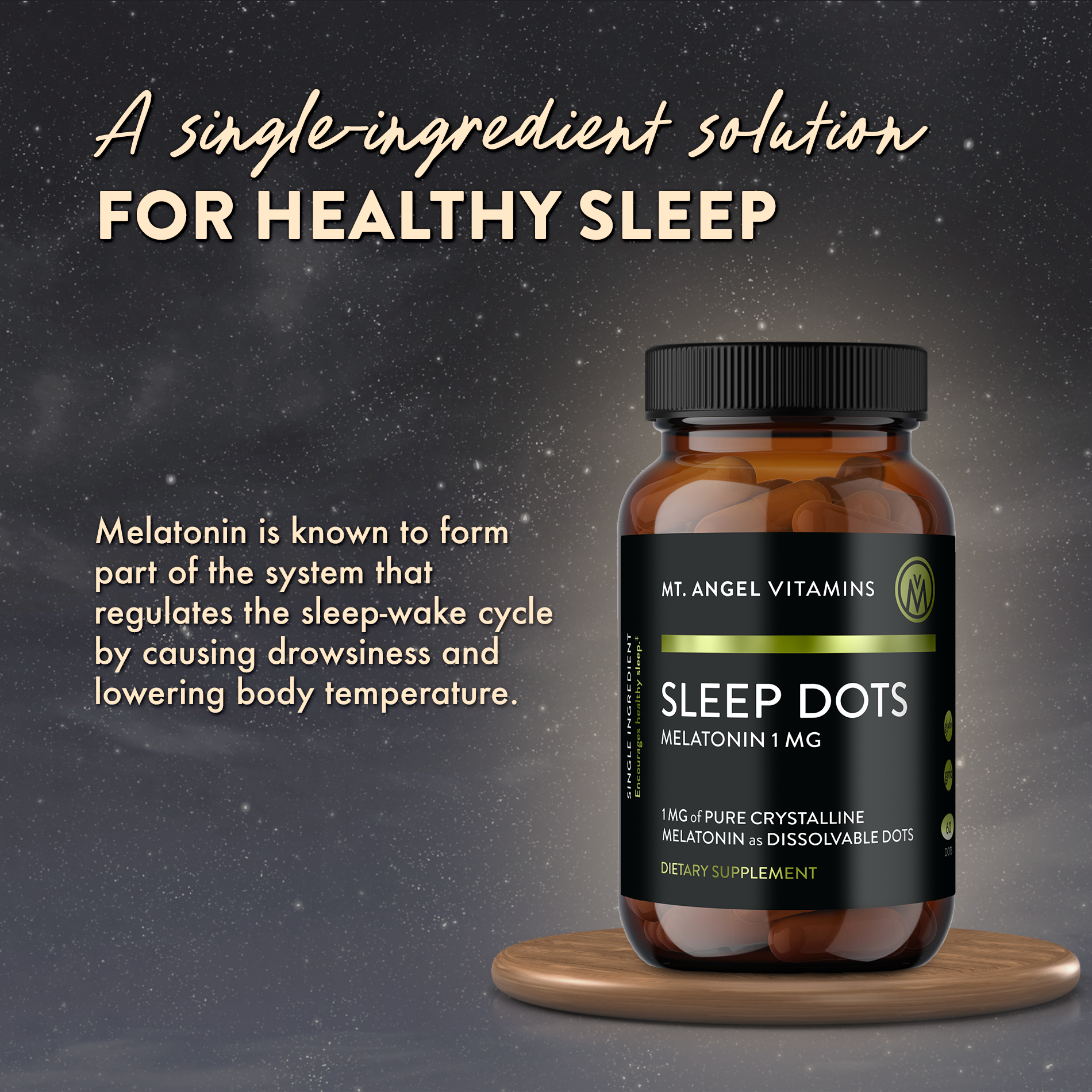 Mt. Angel Vitamins' Melatonin Wake/Sleep Dots - 60 Dots: 60 ct