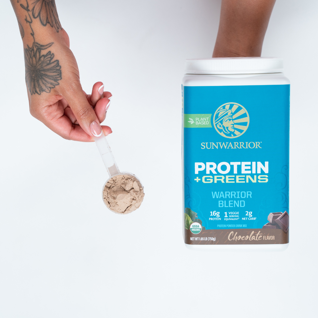 Warrior Blend + Greens Chocolate - Vegan Pea Protein Powder