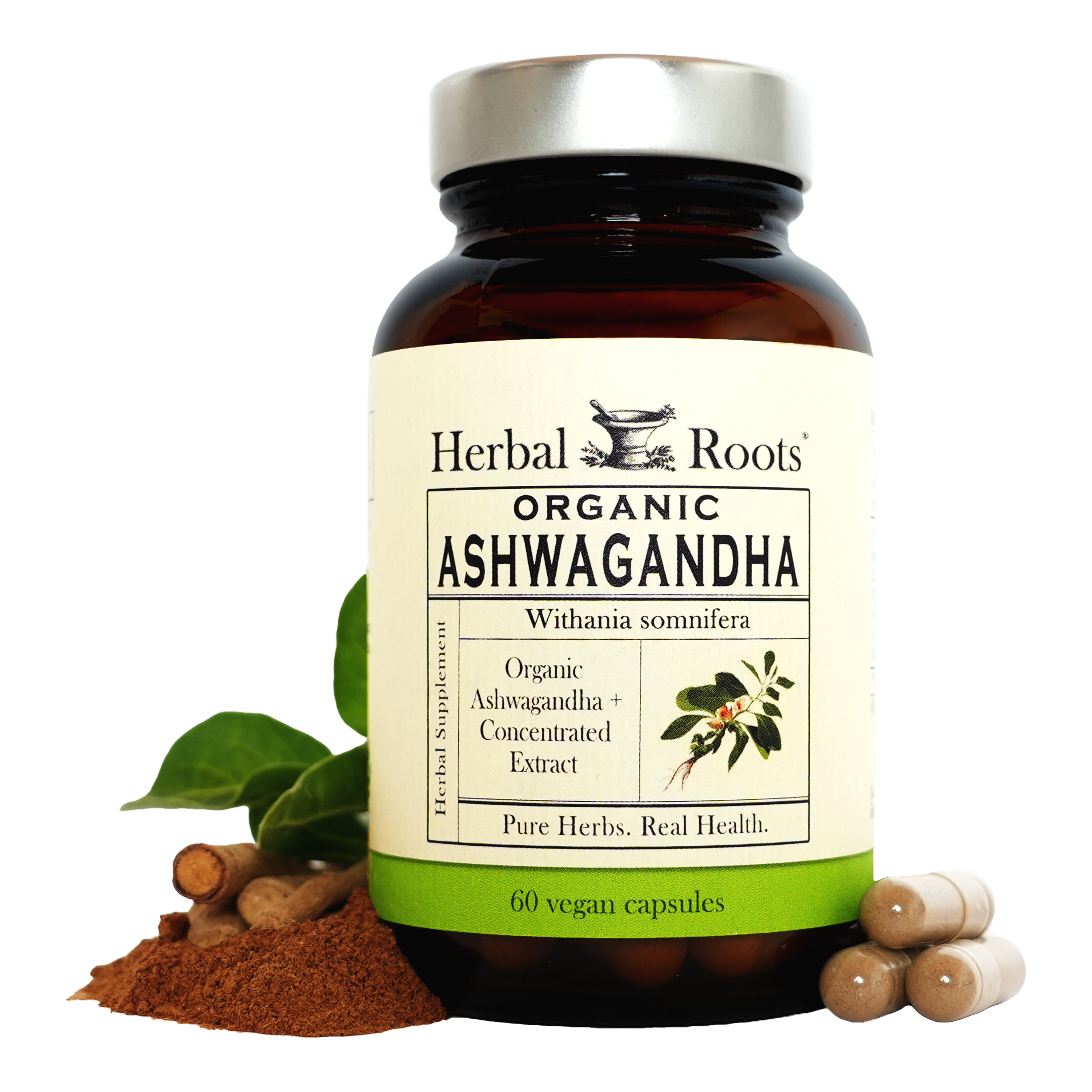 Herbal Roots Organic Ashwagandha Capsules